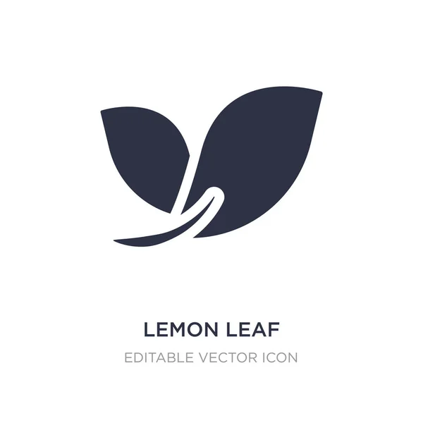 Ícone de folha de limão no fundo branco. Ilustração do elemento simples — Vetor de Stock