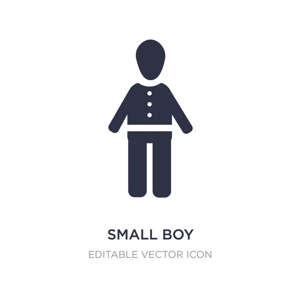 Икона маленького мальчика на белом фоне. Простая иллюстрация элементов — стоковый вектор