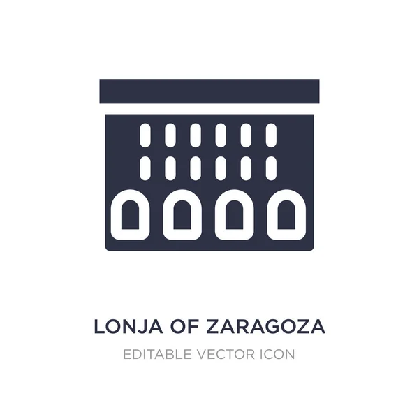 Lonja ikon zaragoza dengan latar belakang putih. Ilus elemen sederhana - Stok Vektor