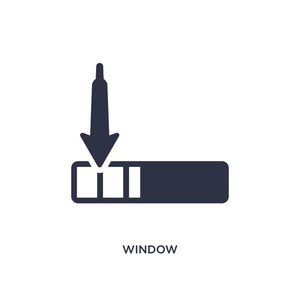 Fenêtre défilement icône de gauche sur fond blanc. Élément simple i — Image vectorielle