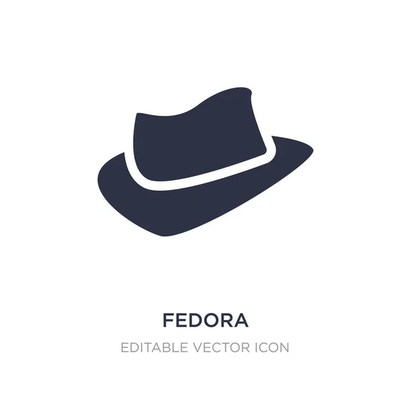 Fedora-Symbol auf weißem Hintergrund. einfaches Element Illustration hin und her — Stockvektor
