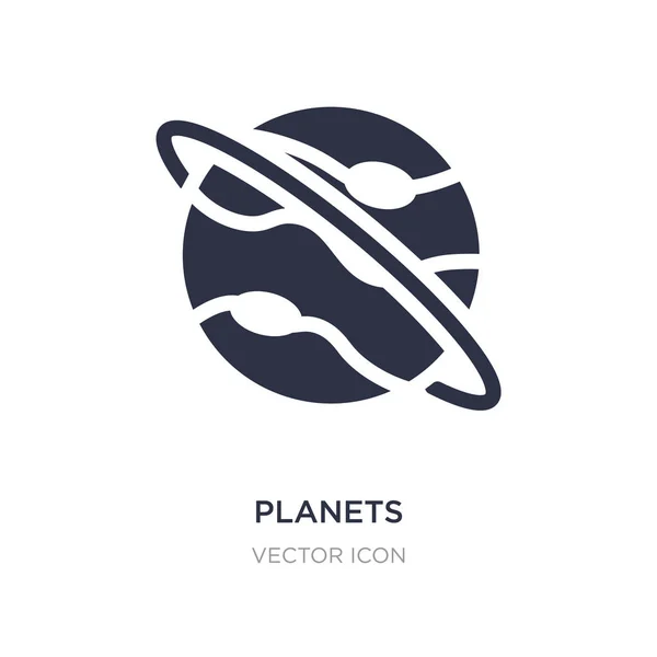 Ícone planetas no fundo branco. Ilustração do elemento simples fr — Vetor de Stock