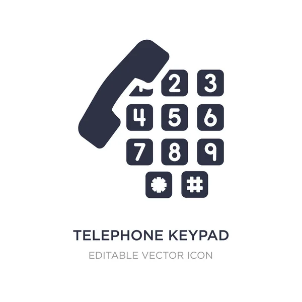 Ícone do teclado do telefone no fundo branco. Elemento simples illust — Vetor de Stock