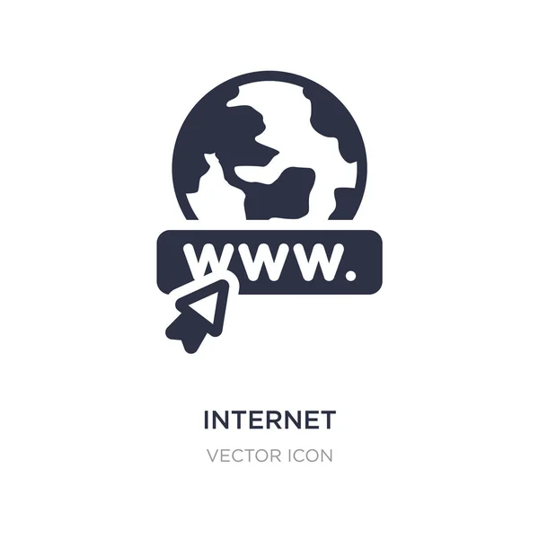 Icono de Internet sobre fondo blanco. Elemento simple ilustración f — Vector de stock