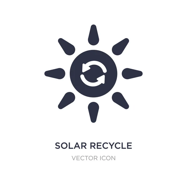 Solarrecycling-Symbol auf weißem Hintergrund. einfaches Element veranschaulichen — Stockvektor