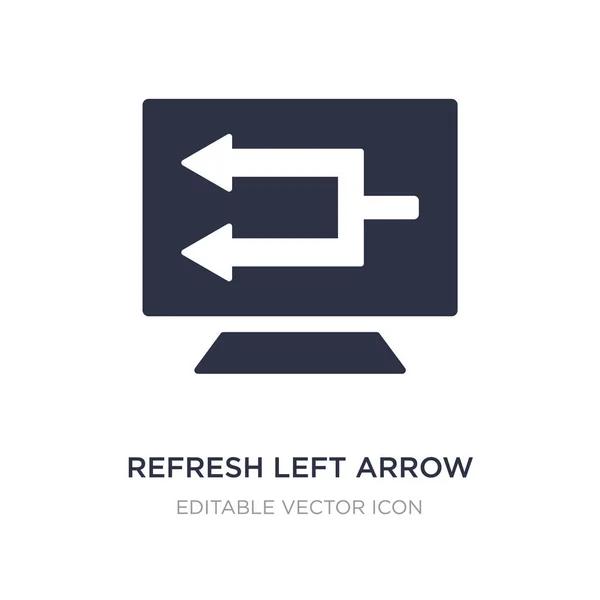 Refresh left arrow icon on white background. Simple element illu — Stock Vector