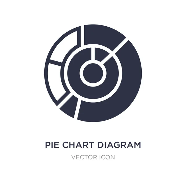 Diagrama gráfico circular icono sobre fondo blanco. Sencillo elemento illus — Vector de stock