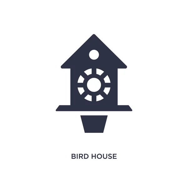 Icône de maison d'oiseau sur fond blanc. Illustration d'élément simple — Image vectorielle