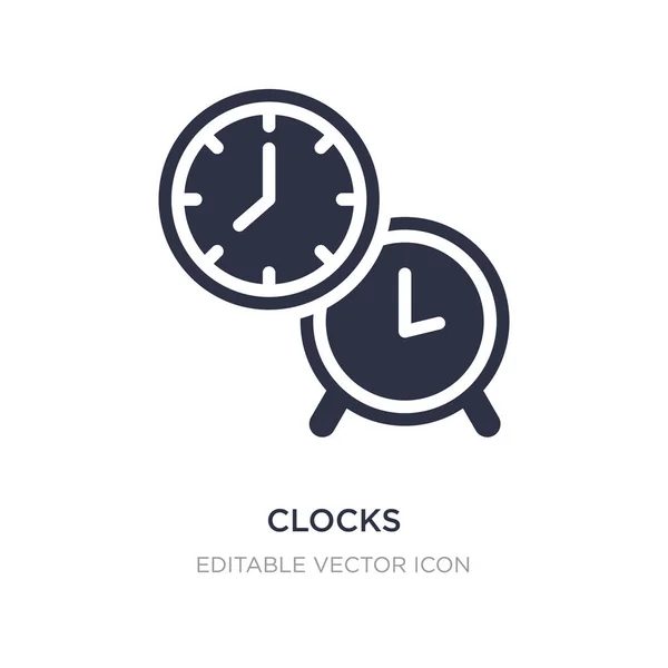Relógio ícone no fundo branco. Elemento simples ilustração fro —  Vetores de Stock