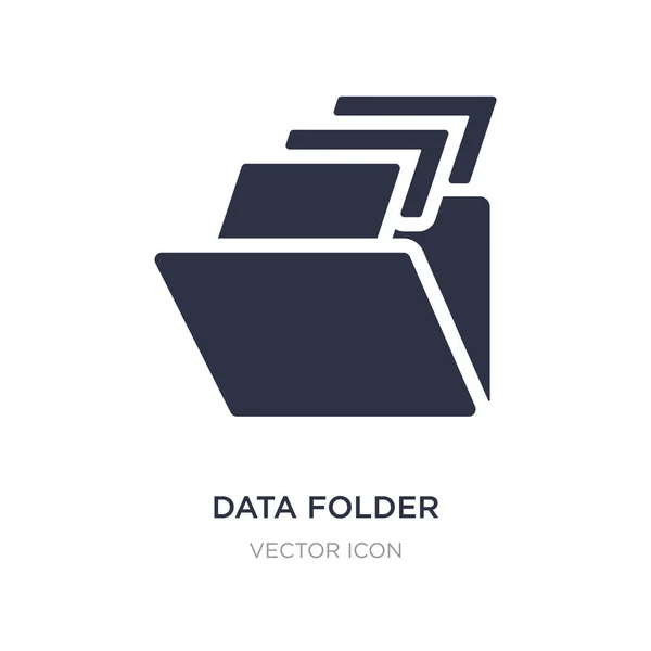 Icono de la carpeta de datos en fondo blanco. Elemento simple ilustración — Vector de stock