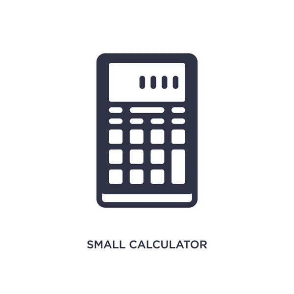 Malá ikona kalkulačky na bílém pozadí. Jednoduchá položka ilustr — Stockový vektor