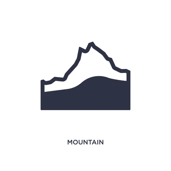 Mountain icon on white background. Simple element illustration f — Stock Vector