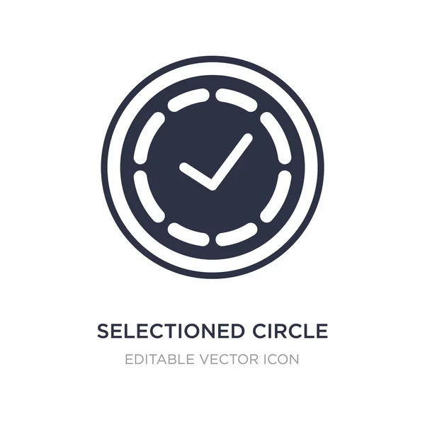 Icono de círculo seleccionado sobre fondo blanco. Elemento simple illu — Vector de stock