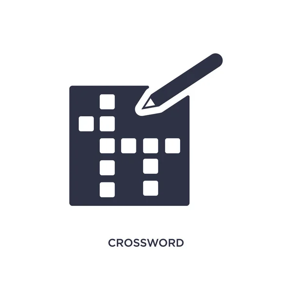 Kreuzworträtsel-Symbol auf weißem Hintergrund. einfache Elementillustration — Stockvektor