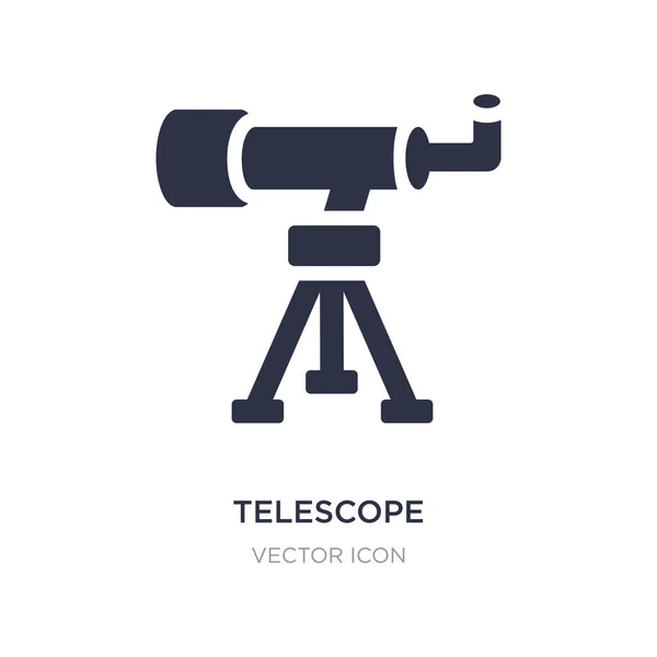 Teleskop, das auf weißem Hintergrund nach oben zeigt. einfaches Element i — Stockvektor