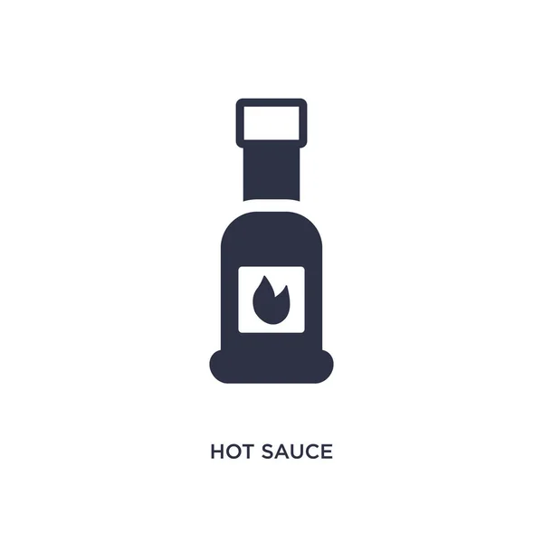 Forró mártással ikonra a fehér háttér előtt. Egyszerű elem illusztráció — Stock Vector