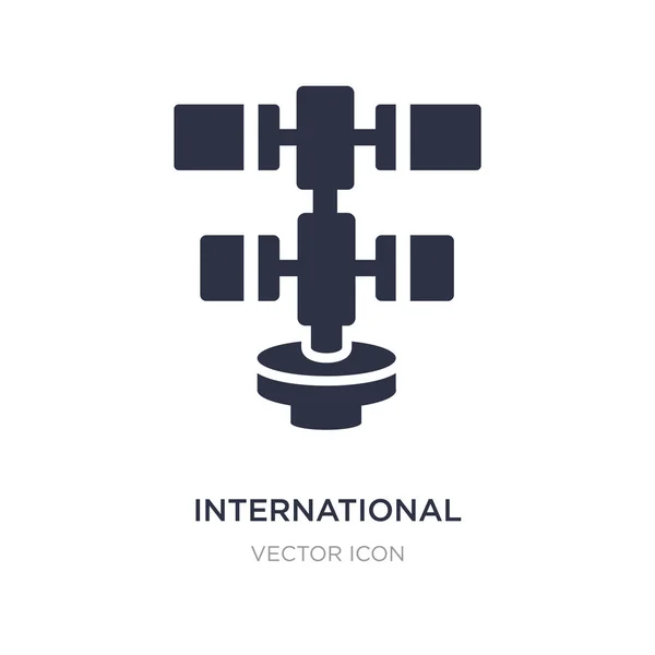 Icône de la station spatiale internationale sur fond blanc. Simple ele — Image vectorielle