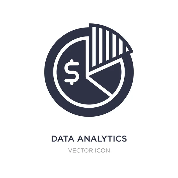 Datenanalyse kreisförmiges grafisches Symbol auf weißem Hintergrund. einfach — Stockvektor