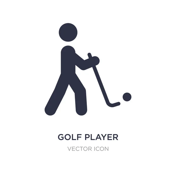 Golfspeler icoon op witte achtergrond. Eenvoudig element Illustratio — Stockvector