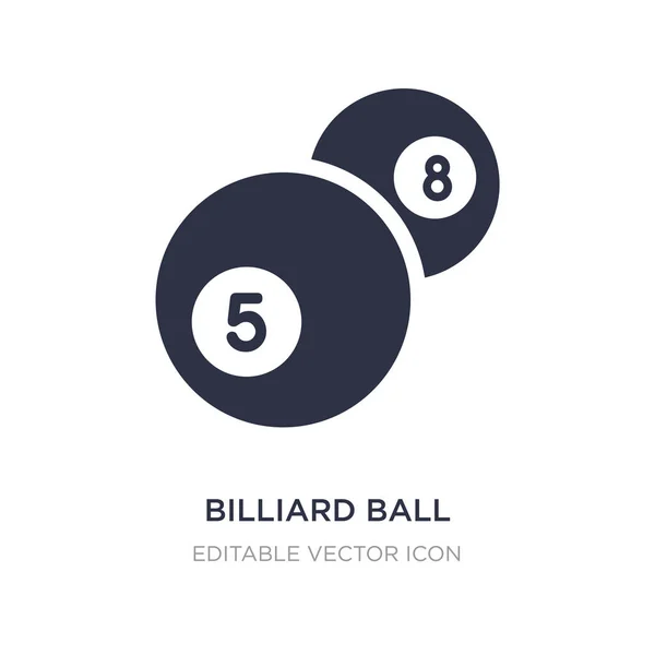 Icono de la bola de billar sobre fondo blanco. Elemento simple illustrat — Vector de stock