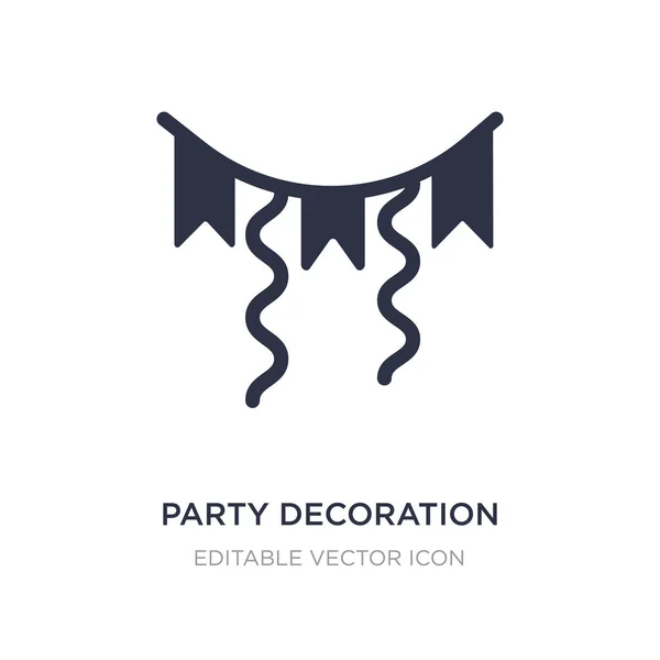 Party Dekoration Symbol auf weißem Hintergrund. Einfaches Element Unlust — Stockvektor