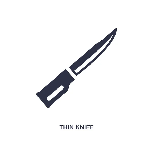 Тонкий значок ножа на білому тлі. Проста ілюстрація елемента — стоковий вектор