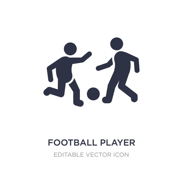 Jogador de futebol com ícone de bola no fundo branco. Elemento simples — Vetor de Stock
