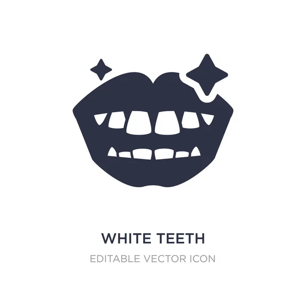 Ícono de dientes blancos sobre fondo blanco. Elemento simple ilustración — Archivo Imágenes Vectoriales