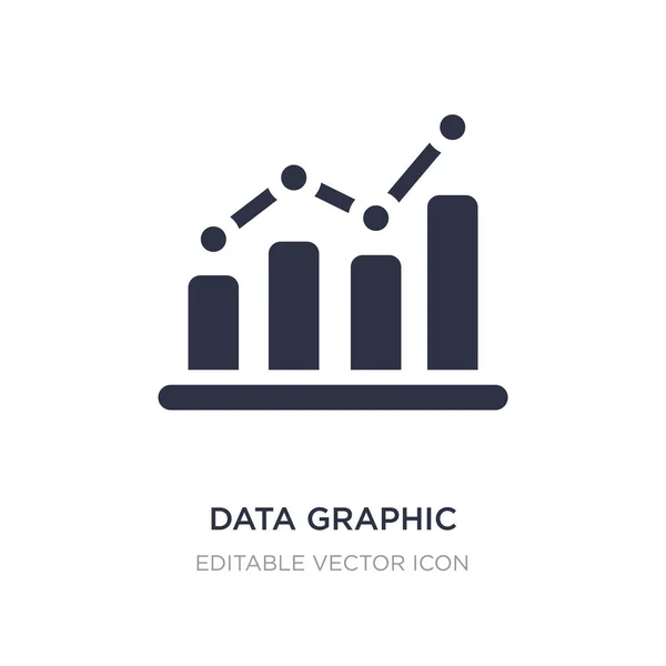Ícone gráfico de dados no fundo branco. Elemento simples ilustrati — Vetor de Stock