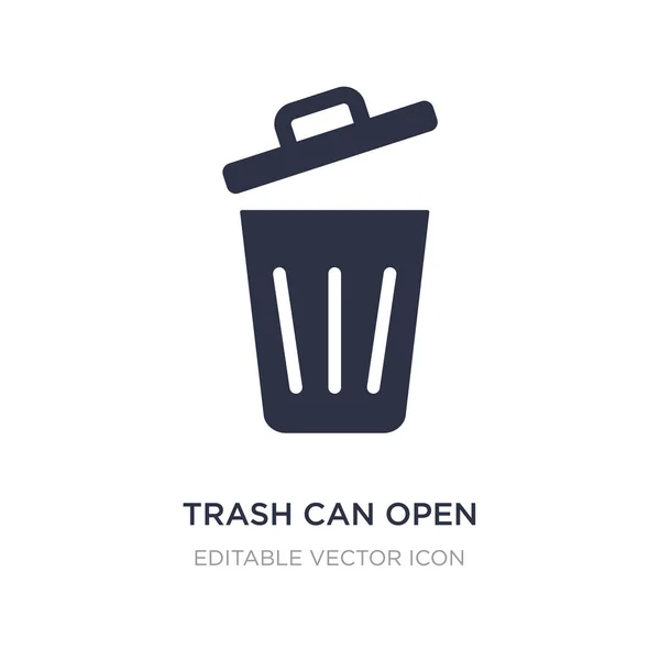 Lixo pode abrir ícone no fundo branco. Elemento simples illustra — Vetor de Stock