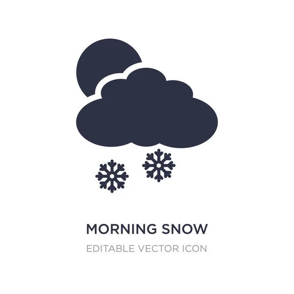 Ícone de neve manhã no fundo branco. Elemento simples ilustrati —  Vetores de Stock