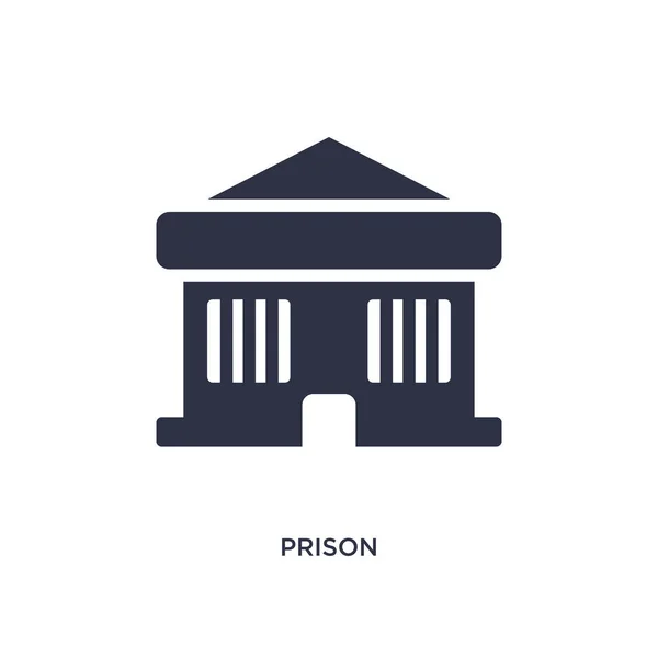 Ícone da prisão no fundo branco. Elemento simples ilustração fro — Vetor de Stock