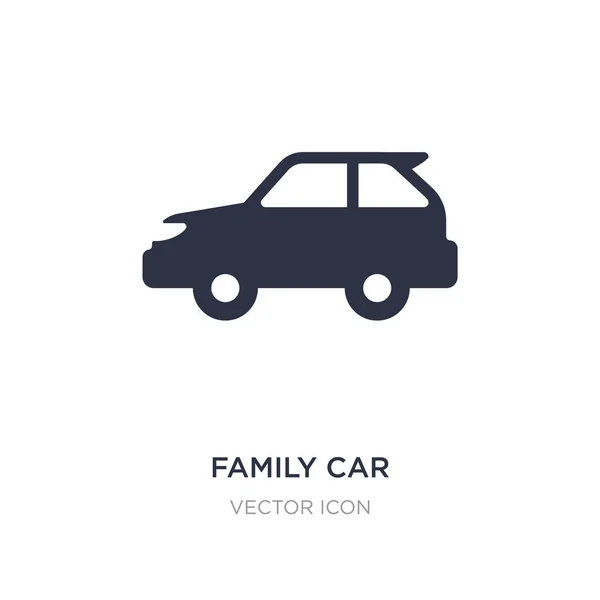 Ícone do carro da família no fundo branco. Ilustração do elemento simples — Vetor de Stock