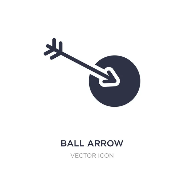 Ball arrow icon on white background. Simple element illustration — Stock Vector