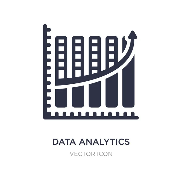 data analytics upgoing bars chart icon on white background. Simp