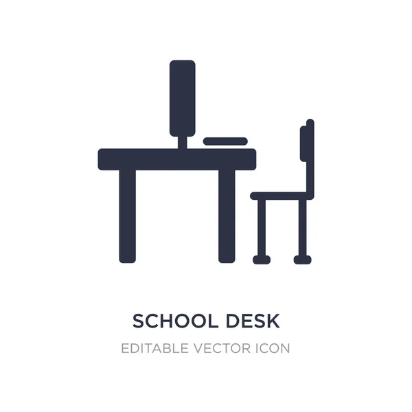 Ícone da mesa da escola no fundo branco. Elemento simples ilustratio — Vetor de Stock