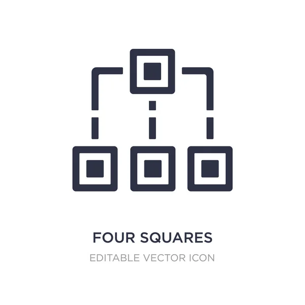 Icono de cuatro cuadrados sobre fondo blanco. Elemento simple illustrati — Vector de stock
