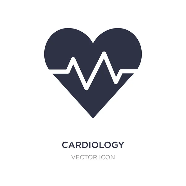 Cardiologie icoon op witte achtergrond. Eenvoudige element illustratie — Stockvector