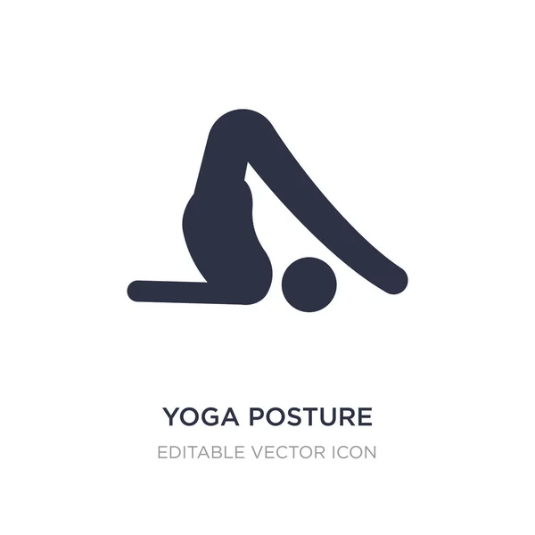 Icono de postura de yoga sobre fondo blanco. Elemento simple illustrati — Vector de stock