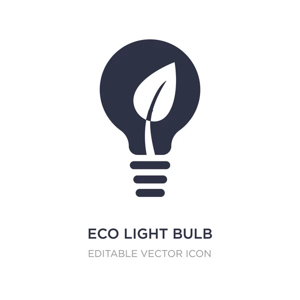 Ícone de lâmpada de eco no fundo branco. Elemento simples illustra — Vetor de Stock