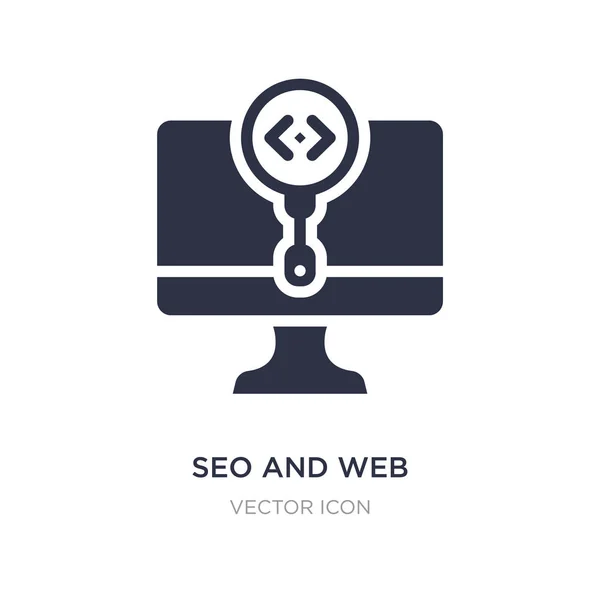 Seo e icono web sobre fondo blanco. Elemento simple ilustración — Vector de stock