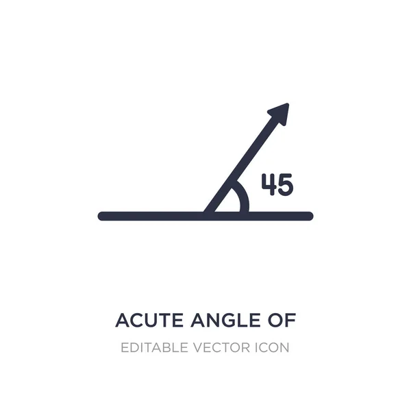 Acute angle of 45 degrees icon on white background. Simple eleme — Stock Illustration Acute angle of 45 degrees icon on white background. Simple eleme Royalty Free Stock Vectors