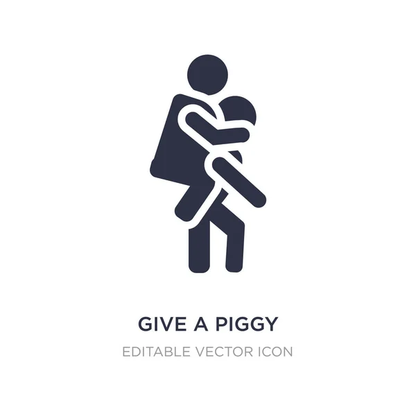 Give a piggy back ride icon on white background. Simple element Stock Illustration