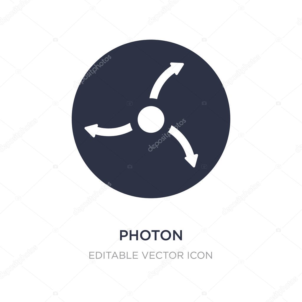 photon icon on white background. Simple element illustration fro