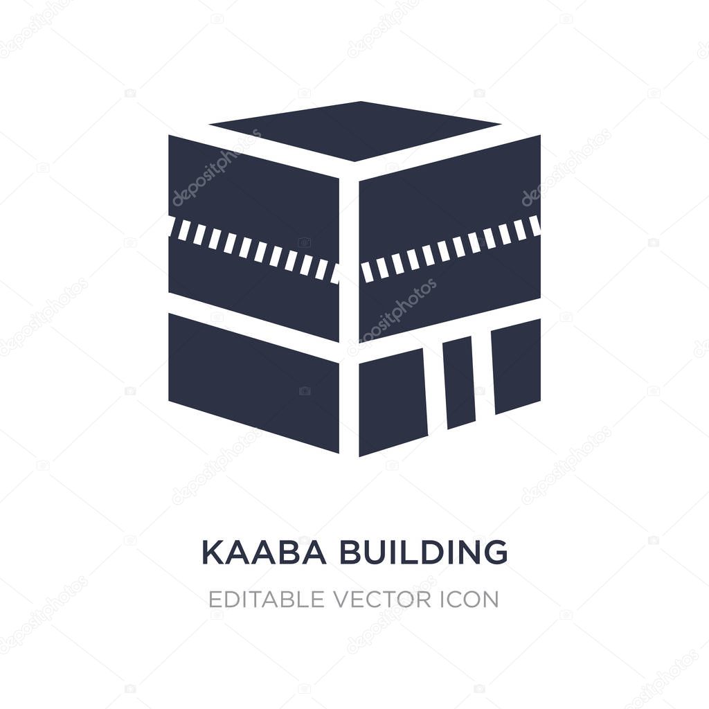 Kaaba building icon on white background. Simple element illustration from Monuments concept. kaaba building icon symbol design.