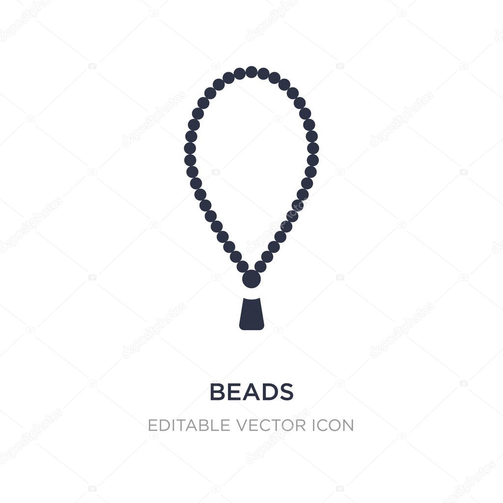Beads icon on white background. Simple element illustration from Cultures concept. beads icon symbol design.