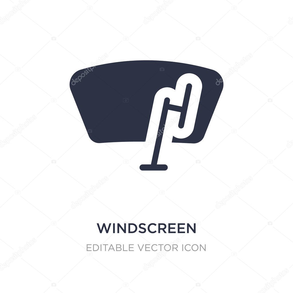 Windscreen icon on white background. Simple element illustration from Transportation concept. windscreen icon symbol design.