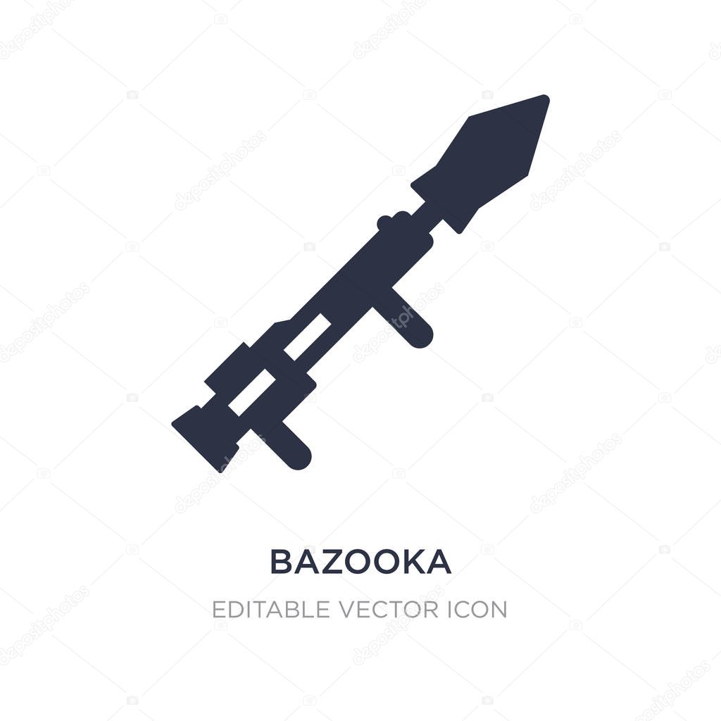 bazooka icon on white background. Simple element illustration fr