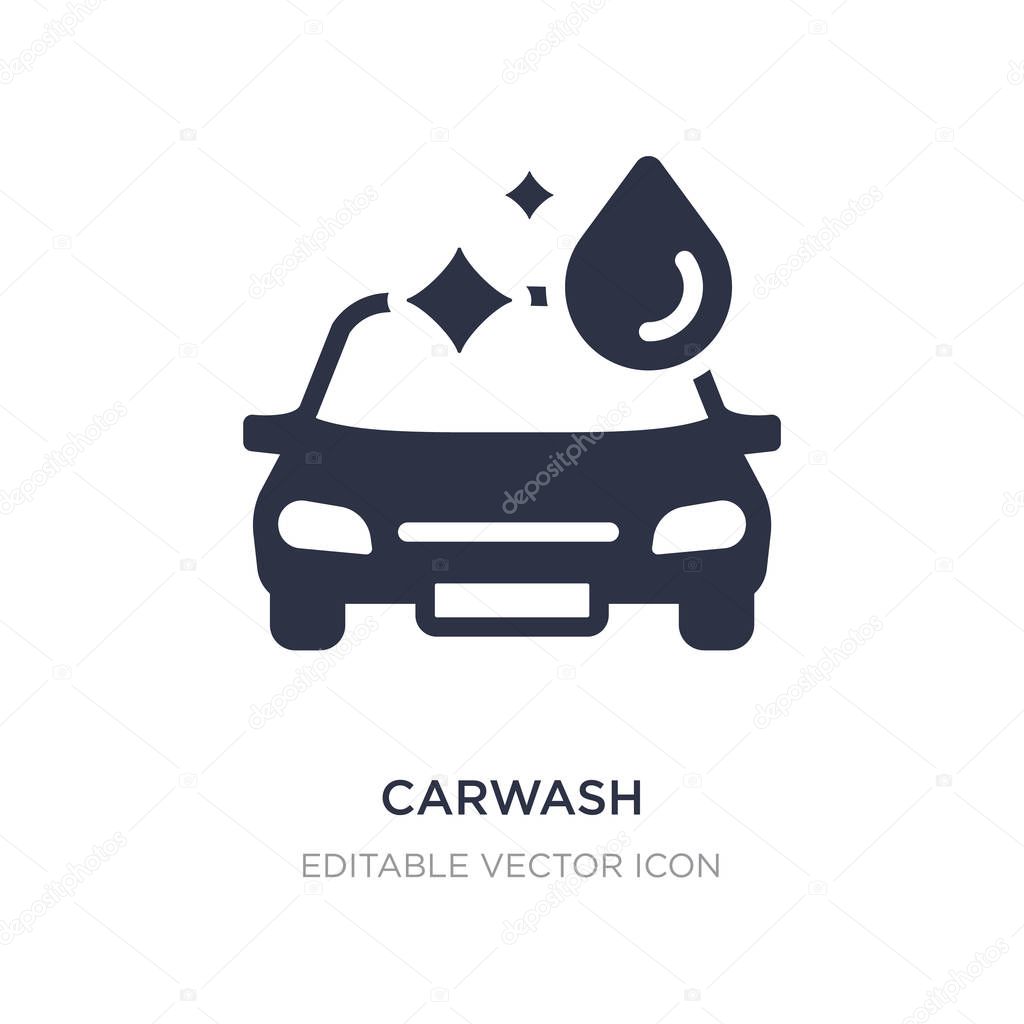 Carwash icon on white background. Simple element illustration from Signs concept. carwash icon symbol design.
