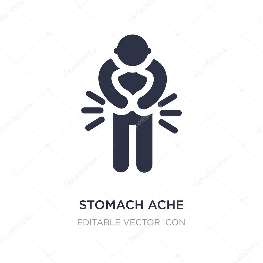 Stomach ache icon on white background. Simple element illustration from People concept. stomach ache icon symbol design.